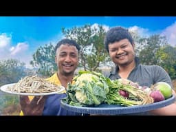 Spicy Veg Fry :  Dry Fish Salad Village Recipe -iong i Cooking