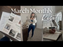 March Monthly Reset | goals and habits review, peacefully productive journal, monthly favorites