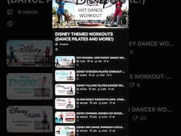 A WHOLE PLAYLIST OF FREE AT HOME DISNEY WORKOUTS ON YOUTUBE!