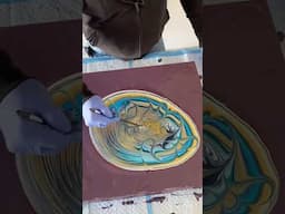 Wrecked ring pours are such a joy #fluidartist #art #painting #paint #acrylic #pourpainting #fyp