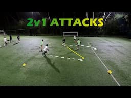 2v1 Waves of Attack Football/Soccer Drill ⚽🌊