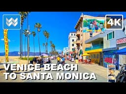 [4K]☀️VENICE BEACH to SANTA MONICA PIER in Los Angeles California 2025 Walking Tour Vlog | GTA 5