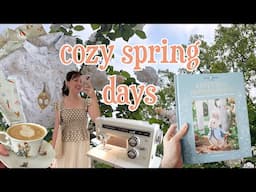 COZY SPRING DAYS 🌷☕🧵🪡 Easter Sewing, Movie Club, & New Knitting Project!