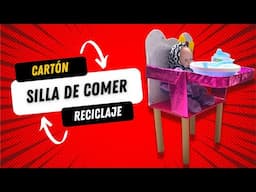 Manualidades con Reciclaje! Juguetes de Cartón / Silla de comer para muñecas hecho con cartón ✨