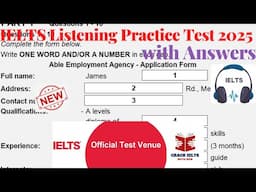 IELTS Listening Actual Test 2025 with Answers | April Exam