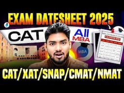CAT/XAT/NMAT & All MBA EXAM DATESHEET ANNOUNCED 🥳🥳 MBA Admission 2026