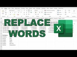 How to substitute multiple words at once in excel