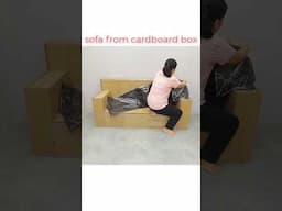 sofa from cardboard box