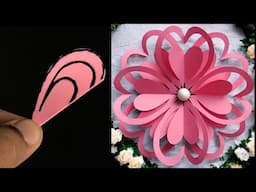NEW ! Easy Paper Flower 🌸 Making / Home Decor / Paper Crafts For School/ Paper
