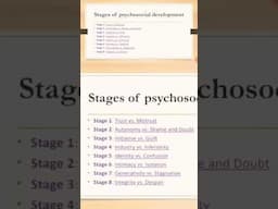 Stages of psychosocial Development,  #erikson  #psychiatry  #psychology #studious_aura