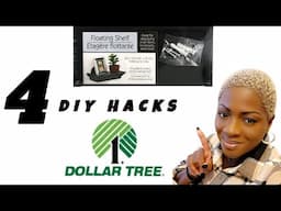 4 Dollar Tree DIY HACKS using floating shelves