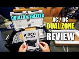 ICECO 75 Pro Dual Zone Cooler/Freezer Review  - AC & DC All-In-One for Overlanding Camping Tiny Home