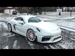 Caught In The Snow In My Porsche GT4!