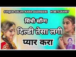 सिंगर सलीम खान दूदाबेरी दिल्डी तेसा लगी प्यार करा