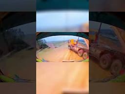 Dump truck hits high voltage power line and tire explodes  No one was injured