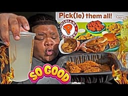 REVIEWING POPEYES PICKLE THEM ALL FULL MENU | POPEYES CHICKEN MUKBANG 🥒🤤 @popeyes