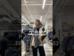 Thrifting a $1000 scarf?? My best thrift store find ever! #thriftedstyle #fendi #thriftwithme