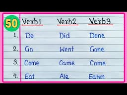 50 Verb forms v1 v2 v3 | verb1 verb2 verb3 | Verb forms 50 | 50 Verb forms in English v1 v2 v3