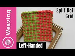 Split Dot Grid Potholder | LEFT HANDED