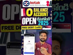 Kotak Mahindra Bank Open account zero balance | Kotak 811 account opening online zero balance 2025