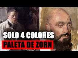 PALETA de ZORN y un retrato alla PRIMA || Pintando con 4 COLORES
