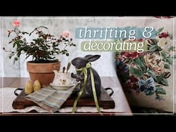 🪺 THRIFT WITH ME & DECORATE FOR SPRING! | Spring Decorating Ideas, Thrifting, Goodwill, Home Decor.