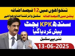 Budget Speech 2025 26 Sindh and KPK in urdu || salary and pension increase detail || 30% DRA?