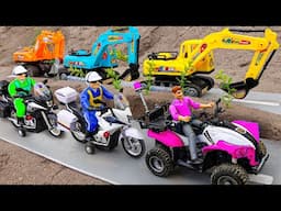 Crane cars rescue PAW Patrol dogs,construction vehicles, excavators look for toys | Kid Studio