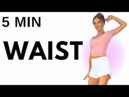 5 Minute Abs and Waist Workout for Small Spaces!  🔥 Feel It Working ✔️