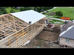 AMISH Pouring Concrete Footers and Walls! Dream Shop Build Progress!
