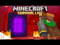 THE NETHER FIRST TIME IN MINECRAFT SURVIVAL!