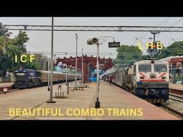 12 in 1 : LHB ICF LIVERY COMBO DIESEL & ELECTRIC TRAINS on BANGALORE HUBLI LINE | Indian Railways