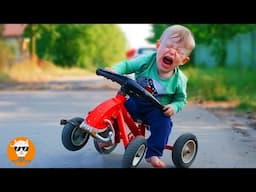 Funny BABY Riding Tricycle FAIL - Funny Baby Videos | Just Funniest