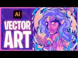 Drawing Zodiac Signs - Turning Sketch into Vector in Adobe Illustrator - Pisces Illustration
