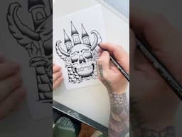 Shading Tattoo Flash - Skull Castle 💀🏰