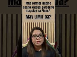 🔴May Limitation ba and Stay ng mga Former Filipino sa Pinas?  #theeatonsquad #formerfilipino