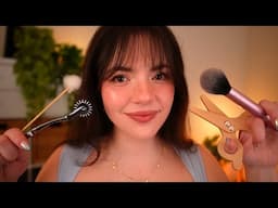 ASMR Taking Care of You Before Bed 😴✨ (stress plucking, personal attention, wooden makeup)