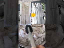 removing color from a cotton dress without bleach - turning beige fabric white #diyclothes #hack