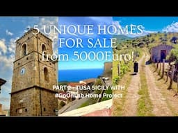 5 UNIQUE HOMES FOR SALE  - PART 2 OF OUR TUSA IN SICILY SERIES - FROM 5000 TO 150,000 EURO