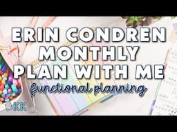 Erin Condren Functional Monthly Simple Plan With Me New Dashboard Layout LifePlanner EC Stickers