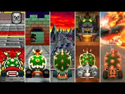 Evolution of Bowser's Castle in Mario Kart (1992 - 2025)