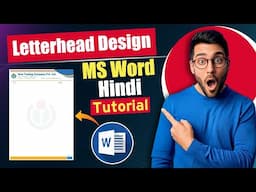 Letterpad Design in MS Word | How to make Letterhead Design in MS Word Hindi Tutorial