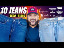 10 Best Men Jeans for College From ₹500 🔥 Glitchez, Levis, Powerlook Jeans Haul Review | ONE CHANCE