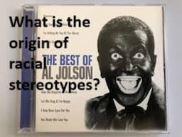 What is the origin of the popular British stereotype of black people?