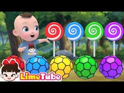 Color Balls & Sing a Song | Five Little Monkeys Jumping On The Bed | Nursery Rhymes | LimeAndToys