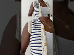 The PERFECT Crochet Vest for Summer & Fall! 🍂☀️ Easy & Stylish 🧶 #Crochet #DIYFashion #HandmadeStyle