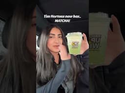 Tim Hortons NEW Matcha Tea Latte! #matcha #timhortons #icedmatchalatte #matchalatte #matchalovers