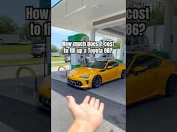 How much does it cost to fill up a Toyota 86?