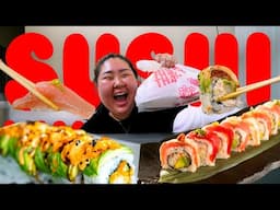 SUSHI & ROLLS 🍣 MUKBANG 먹방 EATING SHOW! 🍽️ + Moving chit chat & catch up w/ me! | FOODIE FRIDAY