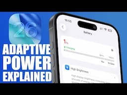 iOS 26 - Adaptive Power Explained !